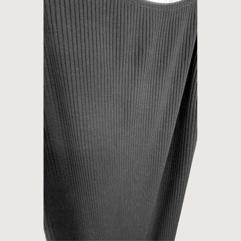 Reformation Ribbed TENCEL Tank Midi Dress Scoop Back Black Size S - Picture 7 of 8